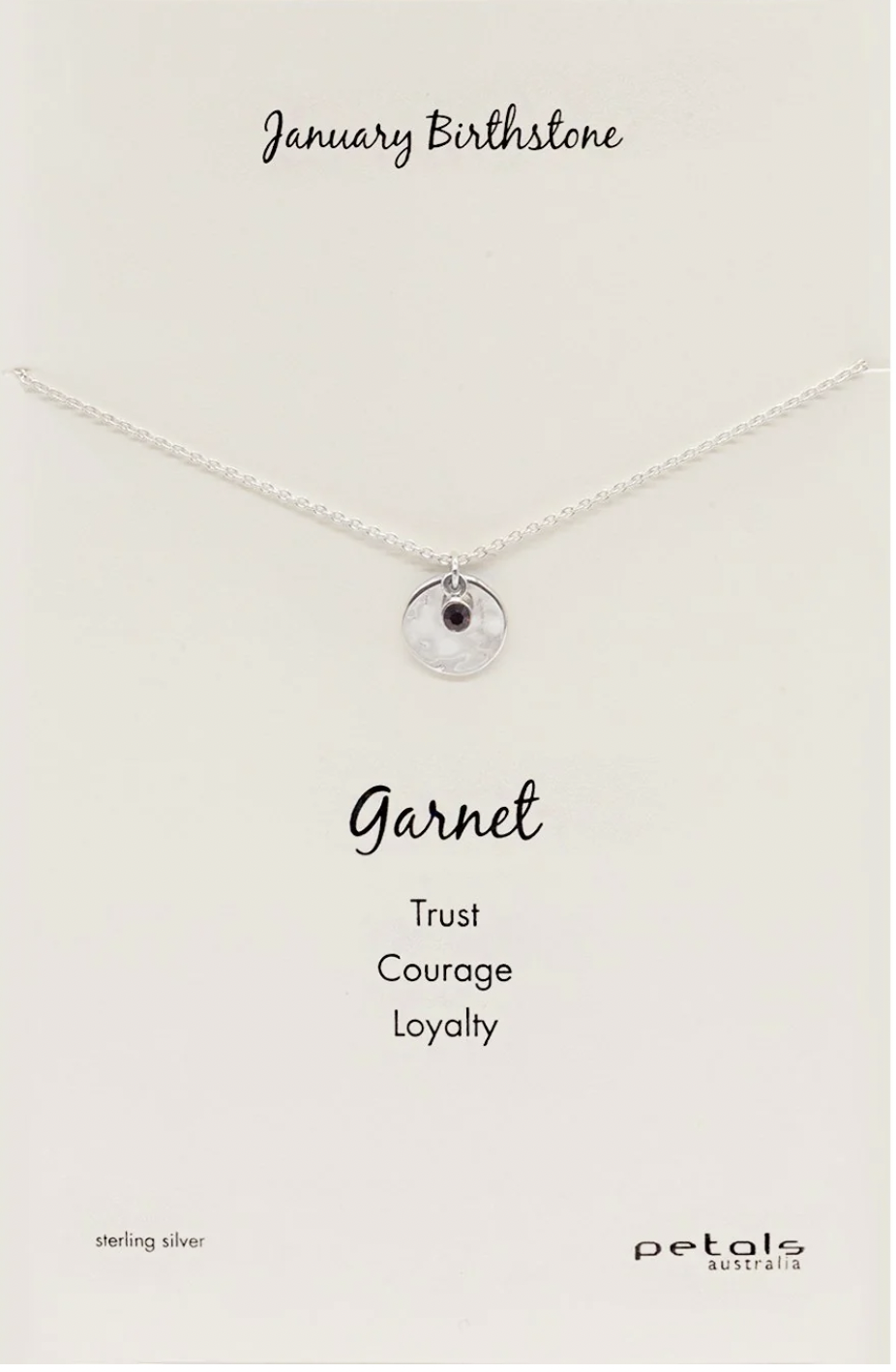 January Garnet Birthday Necklace