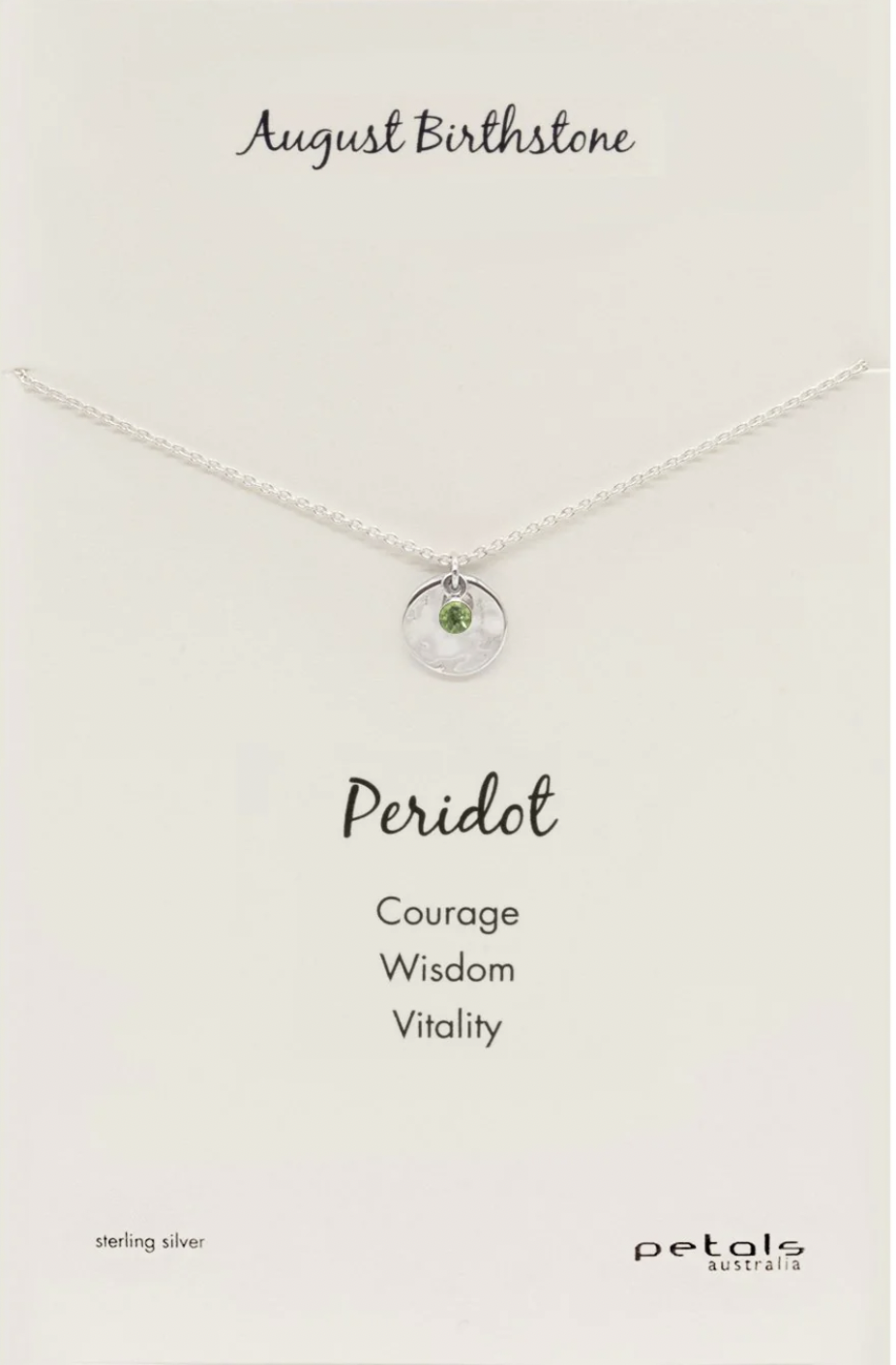 August Peridot Birthday Necklace