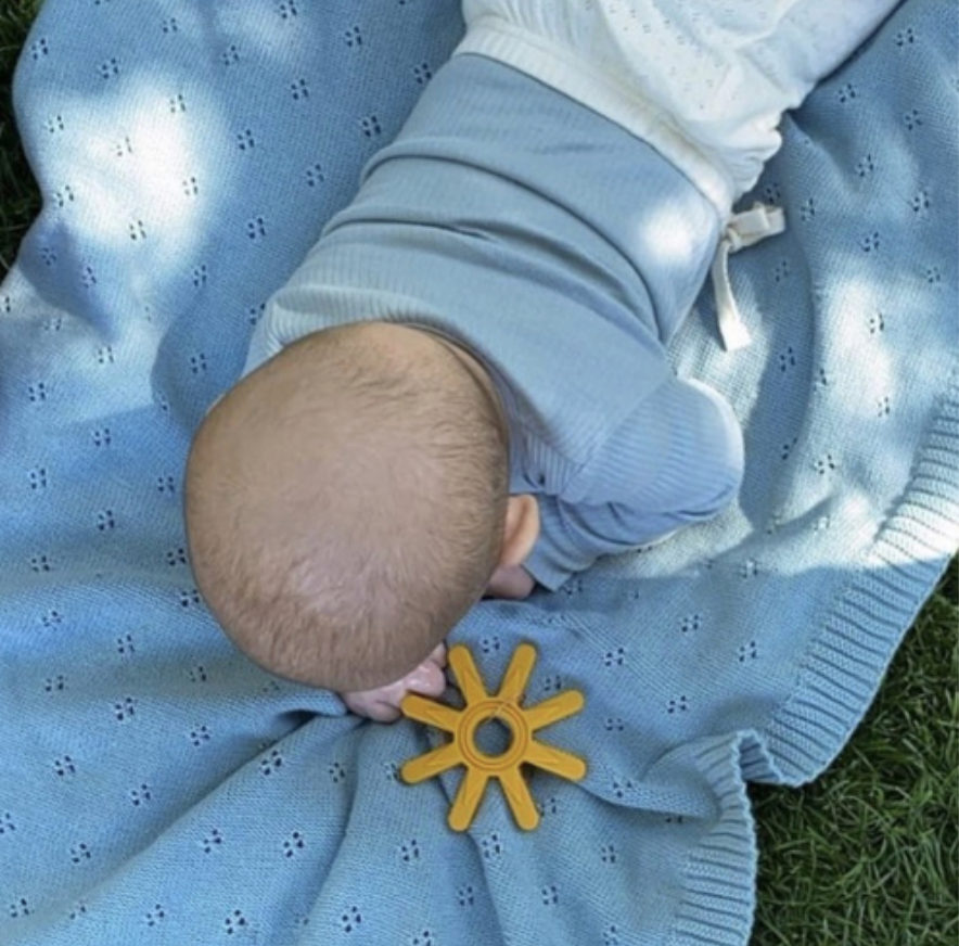 Heirloom Baby Blanket - Island Blue