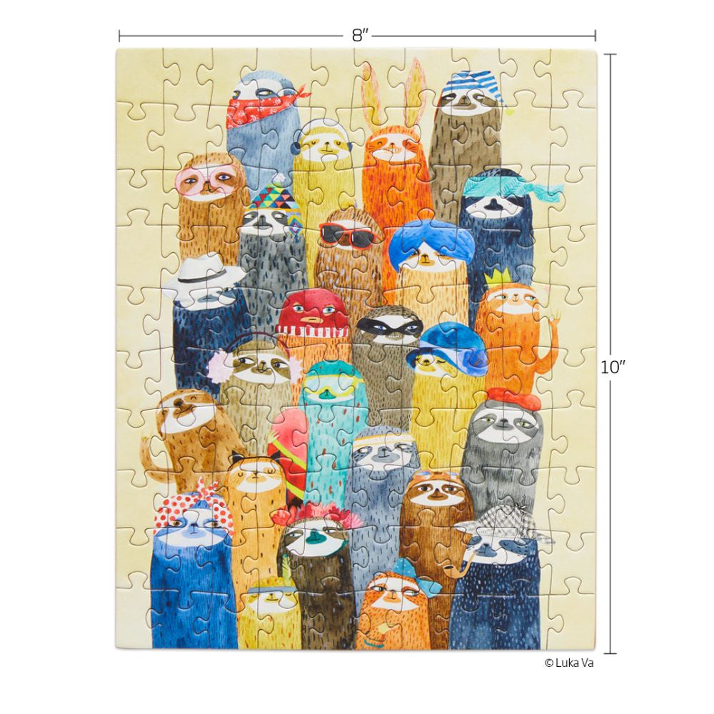 Sloth Party Puzzle - Snax Size Jigsaw 100pce