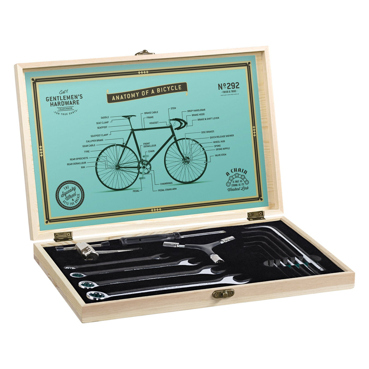 Cyclists Tool Kit - 16 pce - Wooden Box
