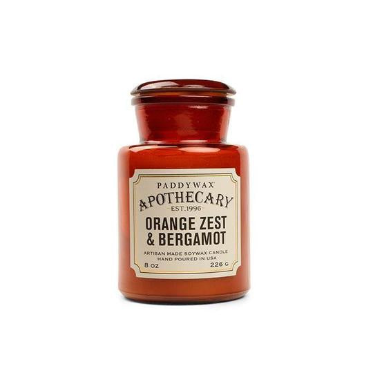 Apothecary Candle - 8oz - Orange Zest &amp; Bergamot