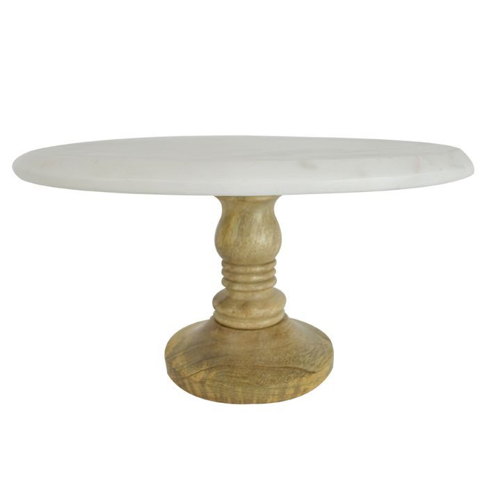 Marble / Wood Footed Stand