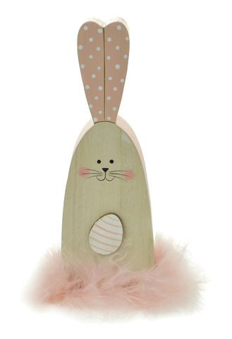 Bunny Head Decoration with Pink Fur