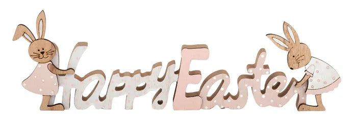 Happy Easter Sign w Bunnies
