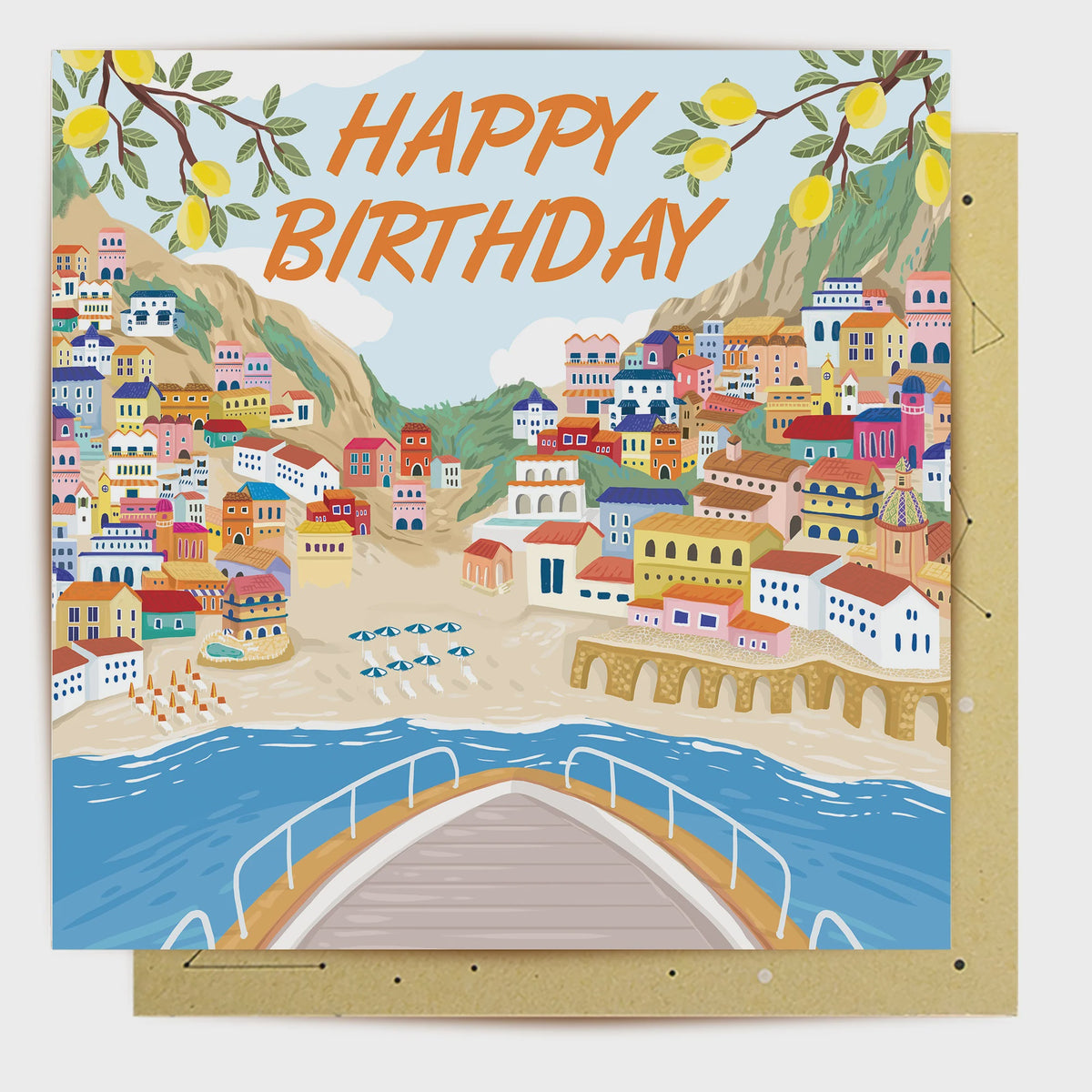 Amalfi Coast Happy Birthday - Greeting Card