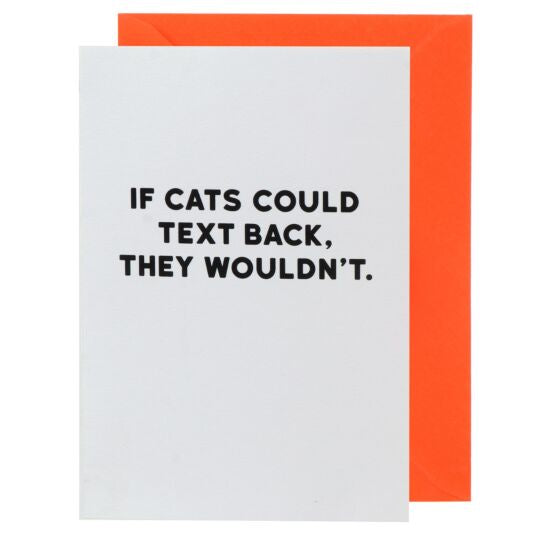 IF CATS COULD TEXT - Greeting Card
