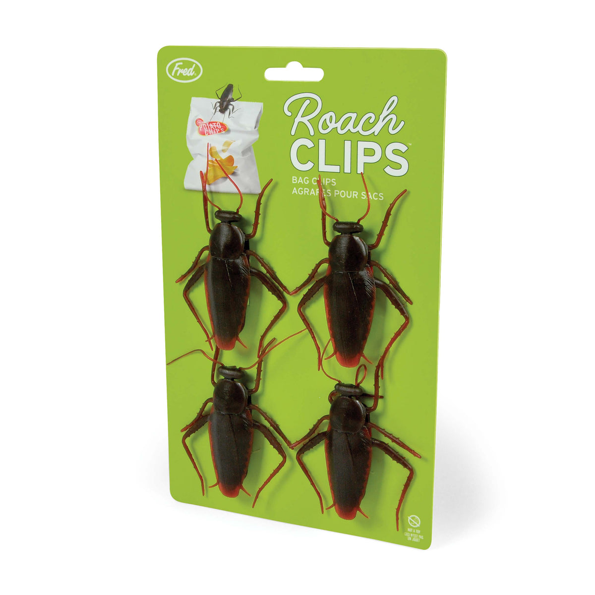 FRED ROACH CLIPS - FOOD BAG CLIPS BROWN